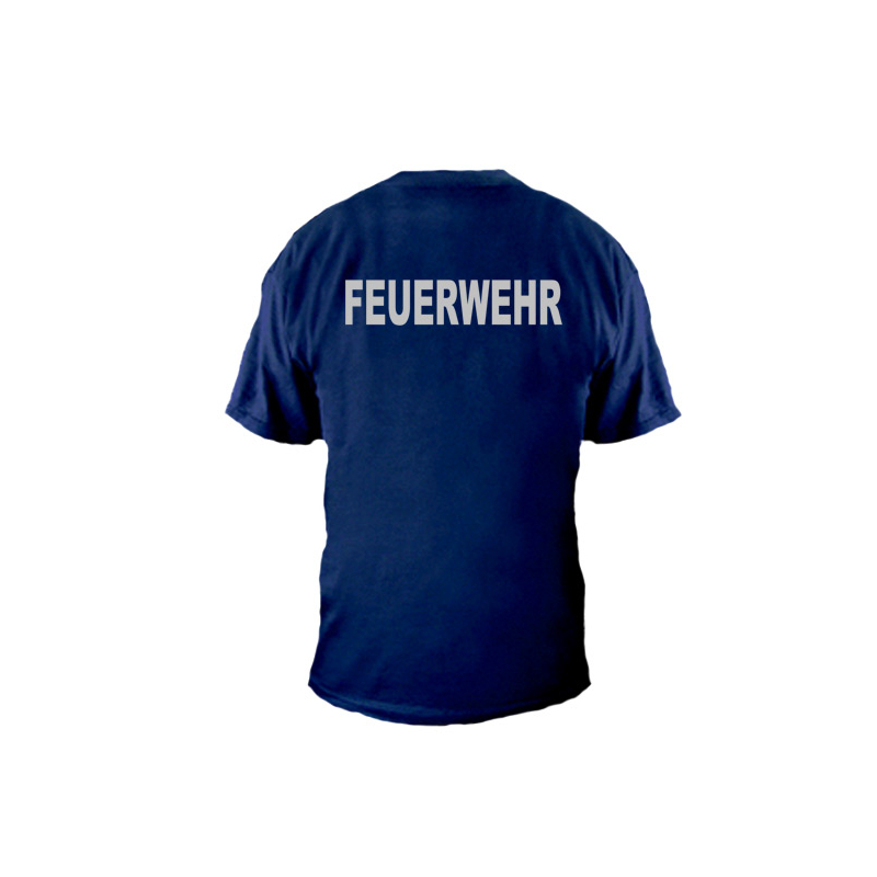Feuerwehr T-Shirt Personalisiert - Mit Wunschort Brust & Rücken 100% Baumwolle