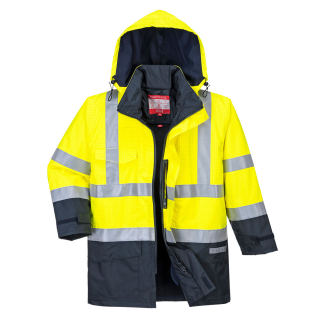 BIZFLAME Regen Warnschutz Multi-Norm-Jacke Gelb/Marine