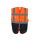 YOKO Warnweste Executive - orange / schwarz  mit vielen Taschen und Rei&szlig;verschluss