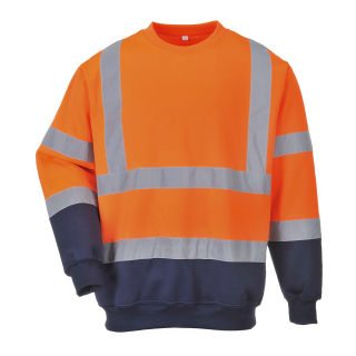 Zweifarbiges Sweatshirt EN ISO 20471 Klasse 3