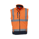 Hi Vis Softshell Weste orange/marine