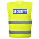 SECURITY Warnweste 2-fbg. Druck in 4 größen