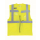 YOKO Recycled Mesh Warnweste Executive - Gelb Warnweste mit Taschen und Rei&szlig;verschluss
