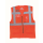 YOKO Recycled Mesh Warnweste Executive - Orange  mit Taschen und Reißverschluss