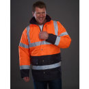 High Visibility Two-Tone Motorway Jacket Orange/navy EN...