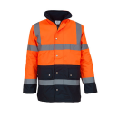 High Visibility Two-Tone Motorway Jacket Orange/navy EN...