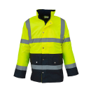 High Visibility Two-Tone Motorway Jacket Gelb/navy EN...