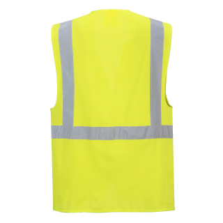 Blackrock Premium Warnweste Gelb – EN20471 Zertifiziert, Mit Taschen, ID-Tasche & Reißverschluss, Für Herren/Damen