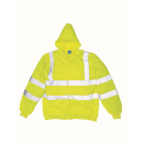 YOKO Hi Vis Zip Hoodie Gelb + Orange EN 20471