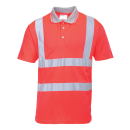 Kurzarm Warnschutz Polo Shirt Rot
