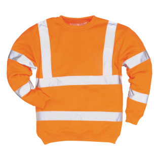 Warnschutz Sweatshirt Orange EN ISO 20471 Klasse 3 XS-5XL