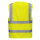 Warnschutzweste mit Rei&szlig;verschluss gelb EN 20471 S-3XL