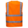 Warnschutzweste mit Rei&szlig;verschluss orange EN 20471 S-3XL
