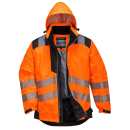 Vison Warnschutz Regenjacke orange/schwarz