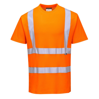 Baumwoll Komfort Warnschutz T-Shirt Orange