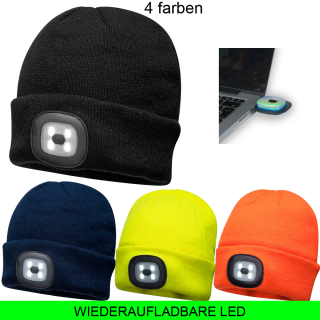 Mütze mit wiederaufladbaren LED