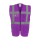 YOKO Executive Warnweste Violett / Lila / Purple  mit vielen Taschen und Rei&szlig;verschluss