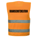 Brandschutzhelferin Warnweste Gelb oder Orange unisize