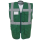 YOKO Executive Warnweste Paramedic Green mit vielen Taschen und Reißverschluss