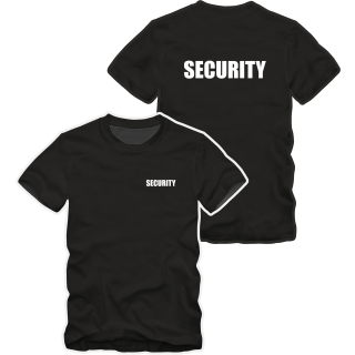 Security T-Shirt schwarz S-5XL doppelseitendruck