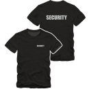 Security T-Shirt schwarz S-5XL Reflektierender Aufdruck