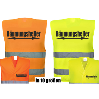 4 x Warnweste orange im 2XL Beutel