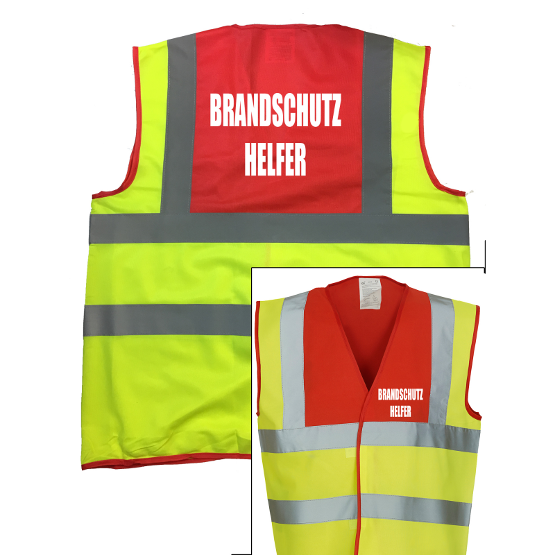 Brandschutz Helfer 2+2 Weste rot/gelb S-3XL, 14,90 €