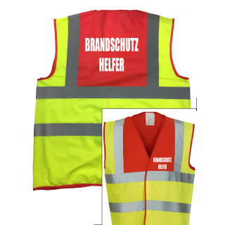 Brandschutz Helfer 2+2 Weste rot/gelb M-3XL