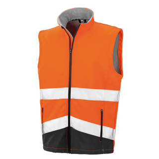 Result Bedruckbare Warnschutz Softshell Weste