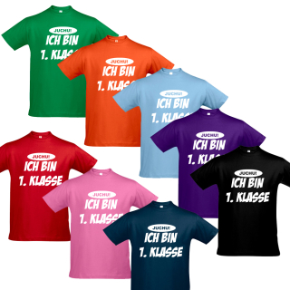 Funnywords  ICH BIN 1.KLASSE - JUCHU!- Kinder Shirt Einschulung