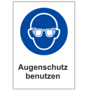 Gebotsschild Augenschutz benutzen (ISO 7010)