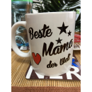 FUNNYWORDS® Beste Mama der Welt Kaffeebecher weiß