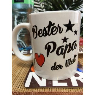 FUNNYWORDS Bester Papa der Welt Kaffeebecher