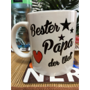 FUNNYWORDS® Bester Papa der Welt Kaffeebecher weiß