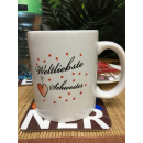 FUNNYWORDS Weltliebste Schwester Kaffeebecher