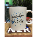 FUNNYWORDS&reg; Weltliebster Opa Kaffeebecher Royalblau
