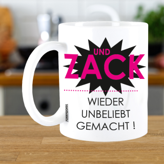 FUNNYWORDS UND ZACK wieder unbeliebt gemacht Kaffeebecher