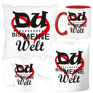 FUNNYWORDS Du bist meine Welt Tasse