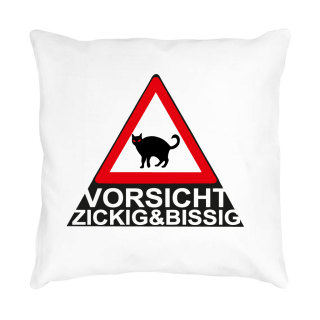 FUNNYWORDS Vorsicht Zickig und Bissig Kissen