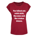 Funnywords®  hübsch und Bier trinken Women-Long...