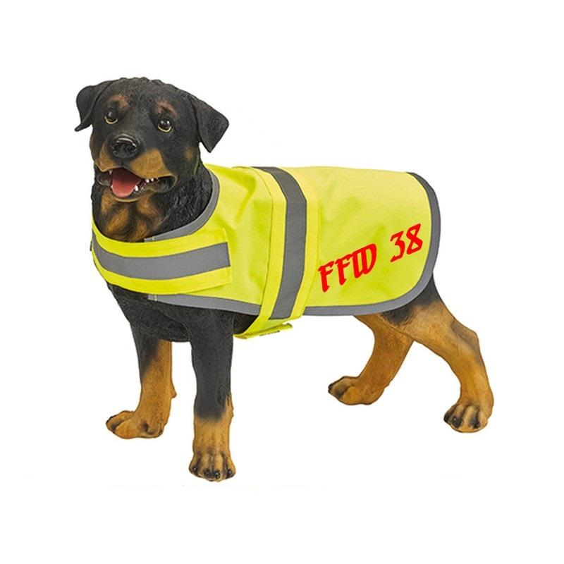 Hochwertige Hunde Warnweste Feuerwehr inkl Druck, 14,90