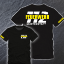 Feuerwehr T-Shirt FW1500 beidseitig Wunschstadt +  Wunschname