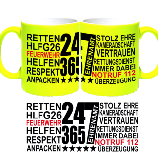 Ehrenamt Feuerwehr Tasse Kaffeebecher