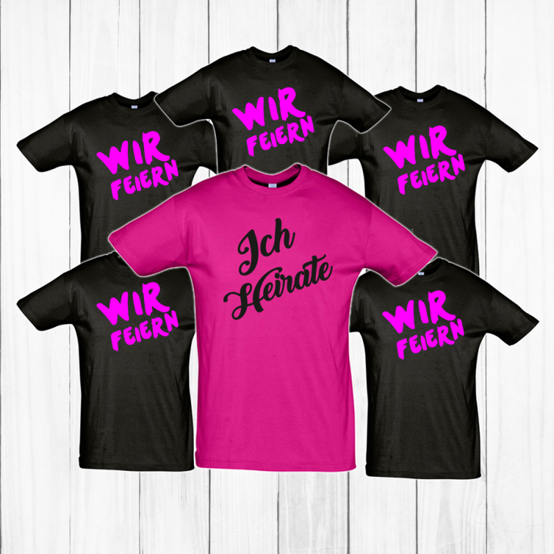 Funnywords JGA Shirt Ich Heirate Wir Feiern Junggesellenabschied, 7,99