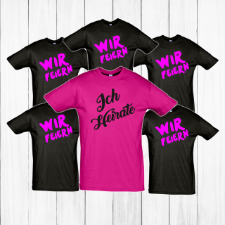 Funnywords  JGA Shirt Ich Heirate - Wir Feiern Junggesellenabschied