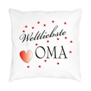 FUNNYWORDS® Weltliebste Oma, Opa Softtouch Kissen Oma