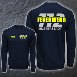 Feuerwehr Sweatshirt FW1500 Druck doppelseitig mehrfarbig XS-4XL