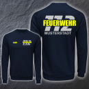 Feuerwehr Sweatshirt FW1500 Druck doppelseitig mehrfarbig...