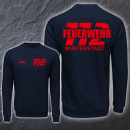 Feuerwehr Sweatshirt FW1500 Druck doppelseitig mehrfarbig XS-4XL