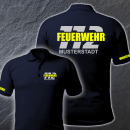 Feuerwehr Poloshirt FW1500 Druck doppelseitig mehrfarbig...